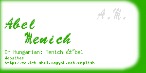 abel menich business card